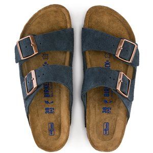 Birkenstock Arizona Soft Footbed Suede Leather Navy size 38